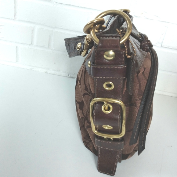 Coach satchel canvas and brown leather - Picture 2 of 10